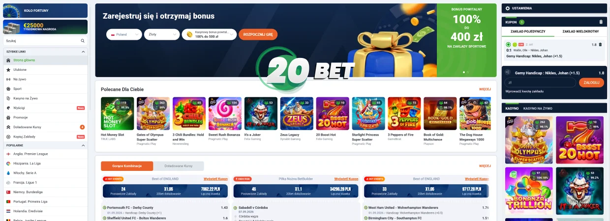 20Bet Platforma kasynowa